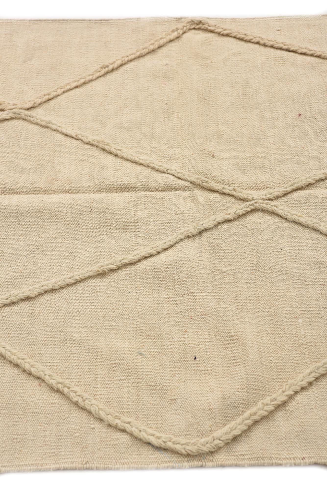 3' 4 x 5' 1 Hand Knotted Moroccan Wool Rug