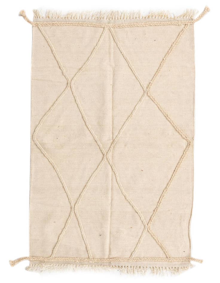 Detail image of 3' 4 x 5' 1 Hand Knotted Moroccan Wool Rug