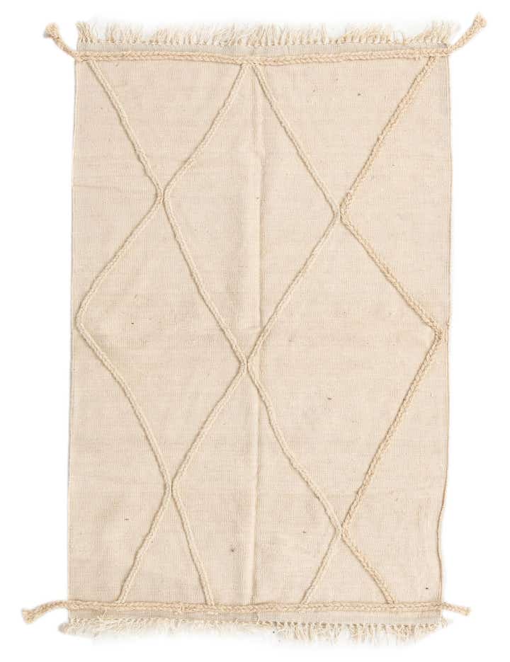 3' 4 x 5' 1 Hand Knotted Moroccan Wool Rug