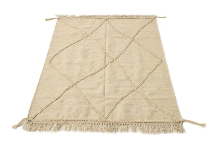 Detail image of 3' 6 x 5' 2 Hand Knotted Moroccan Wool Rug