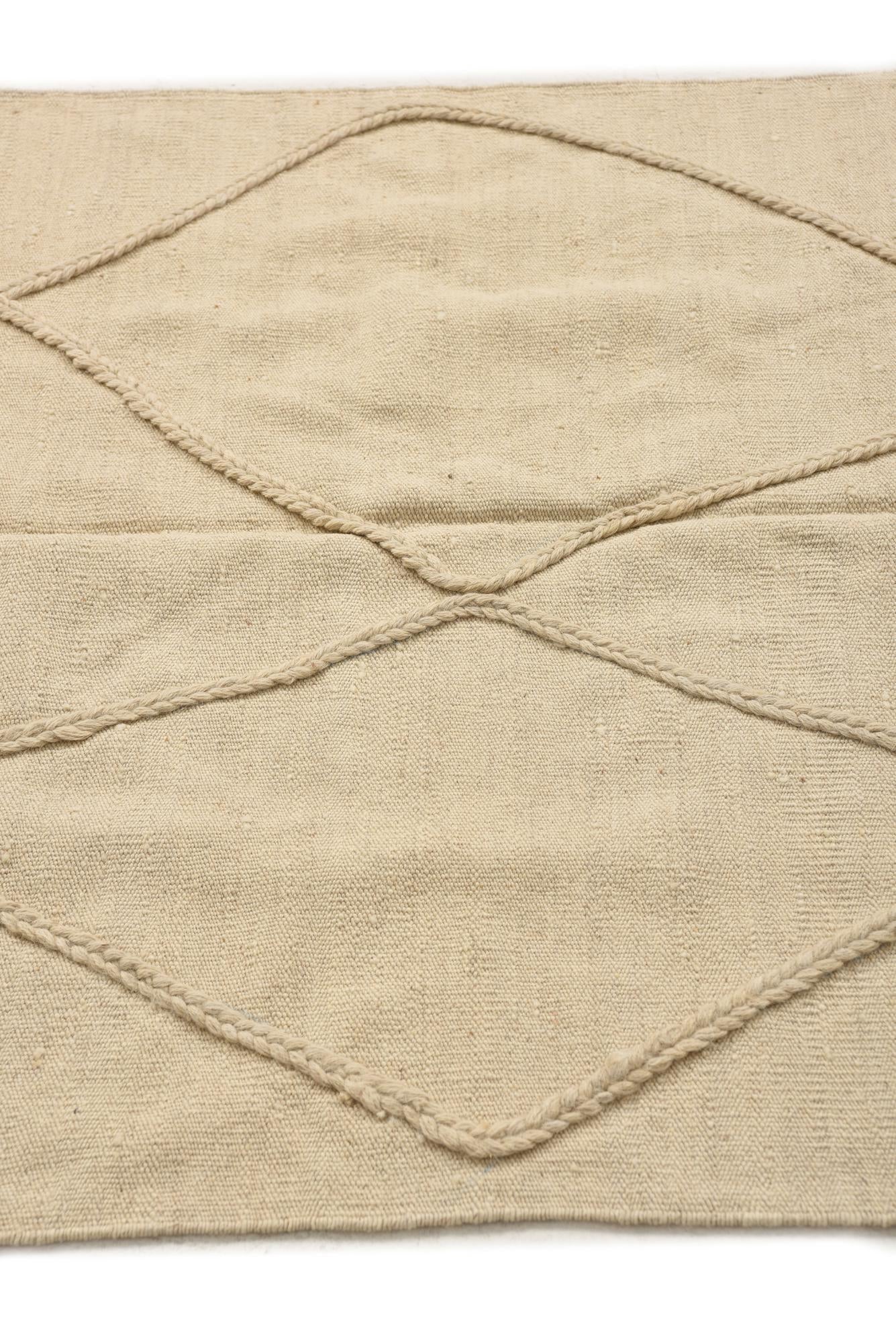 3' 6 x 5' 2 Hand Knotted Moroccan Wool Rug