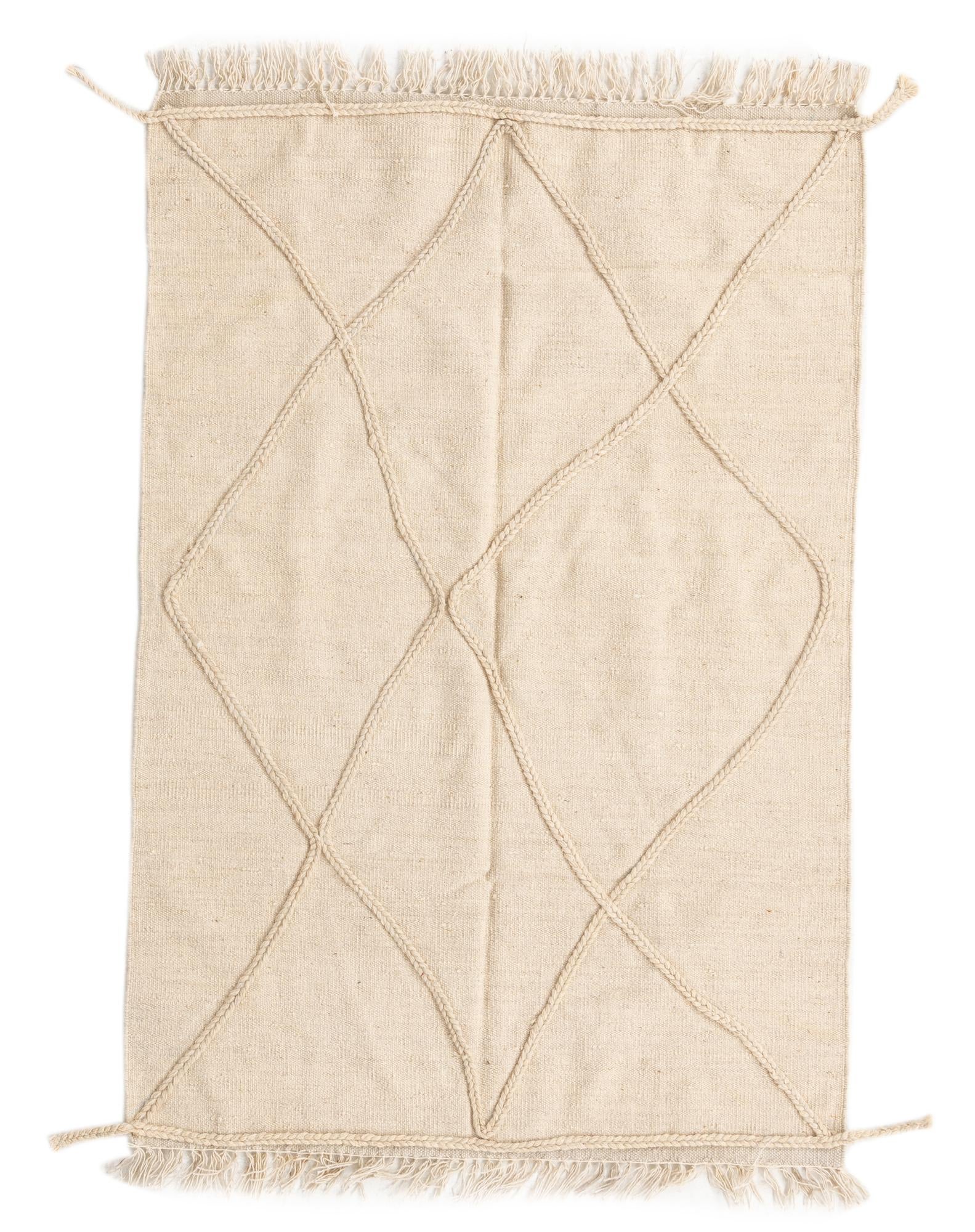 3' 6 x 5' 2 Hand Knotted Moroccan Wool Rug