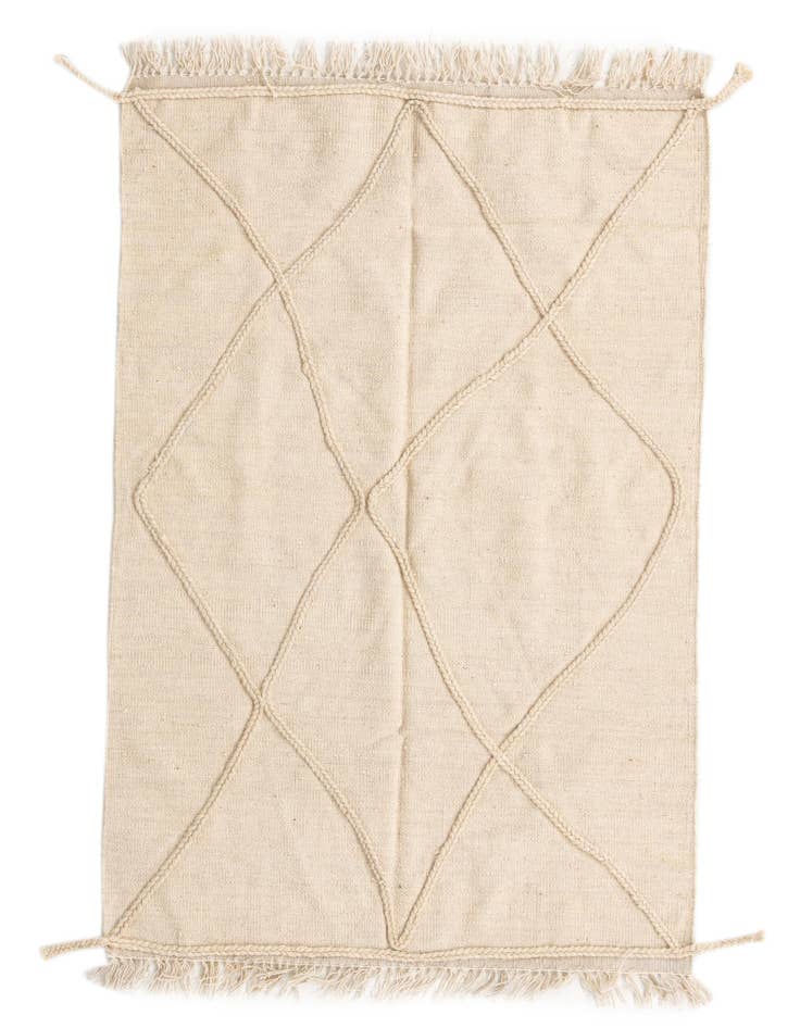 Detail image of 3' 6 x 5' 2 Hand Knotted Moroccan Wool Rug