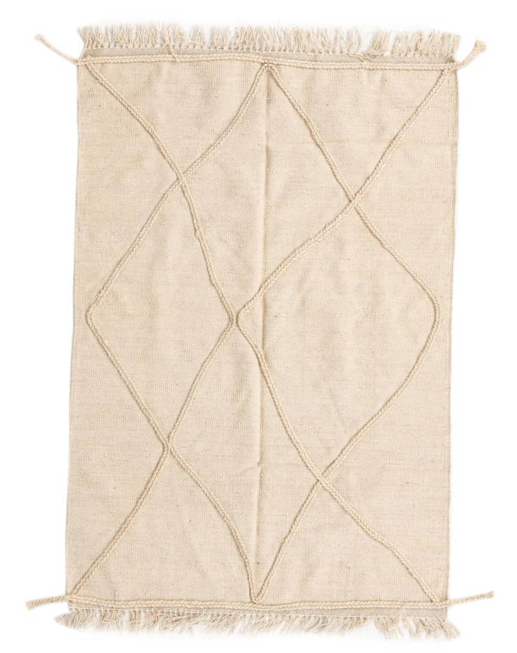 Detail image of 3' 6 x 5' 2 Hand Knotted Moroccan Wool Rug