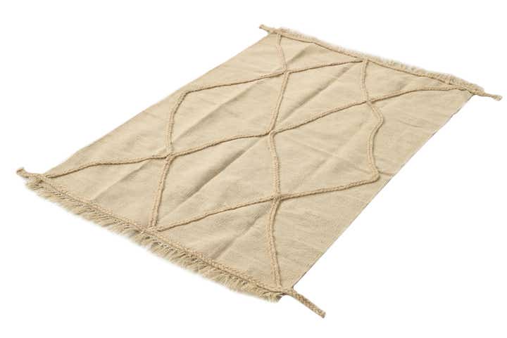 3' 4 x 4' 11 Hand Knotted Moroccan Wool Rug