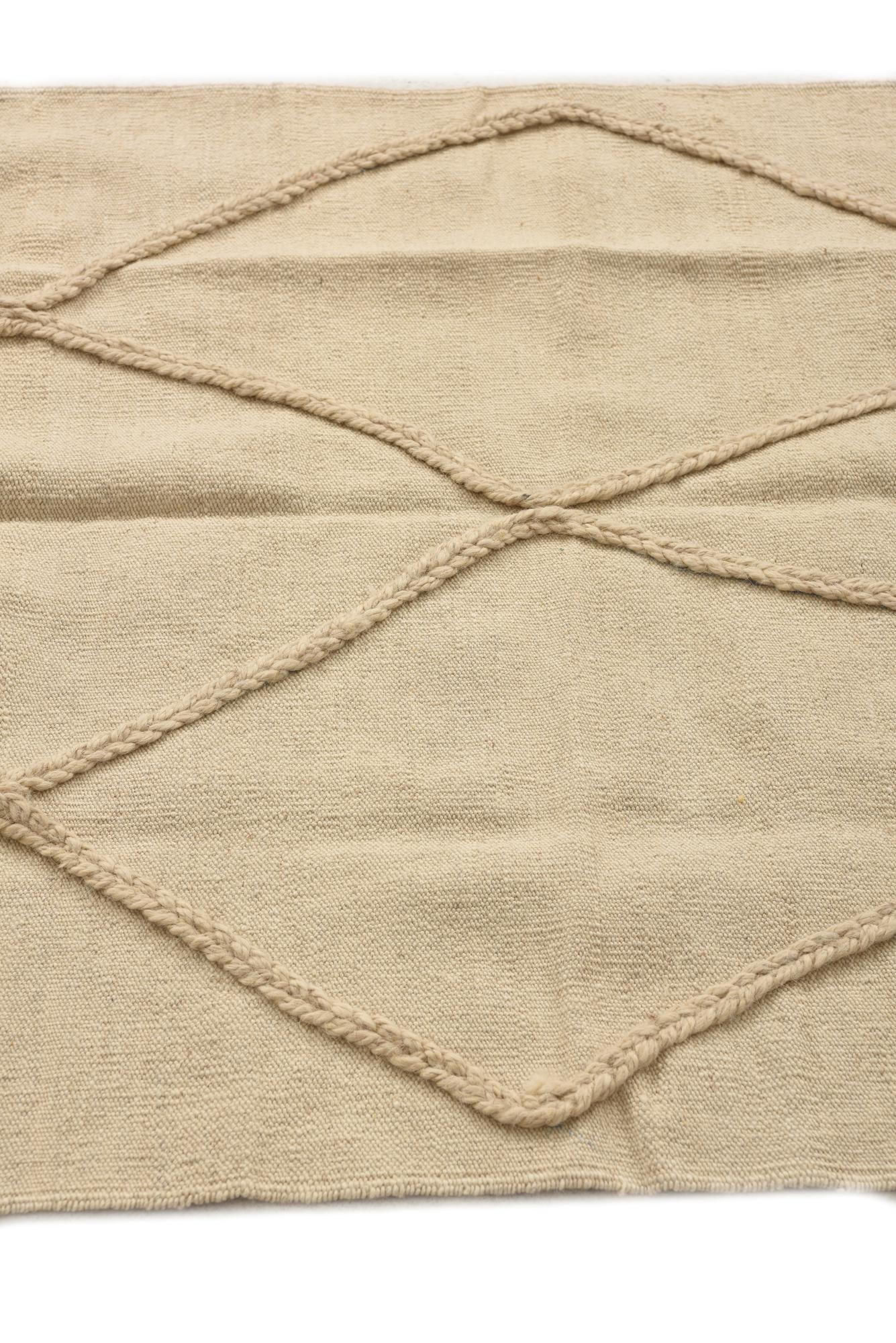 3' 4 x 4' 11 Hand Knotted Moroccan Wool Rug