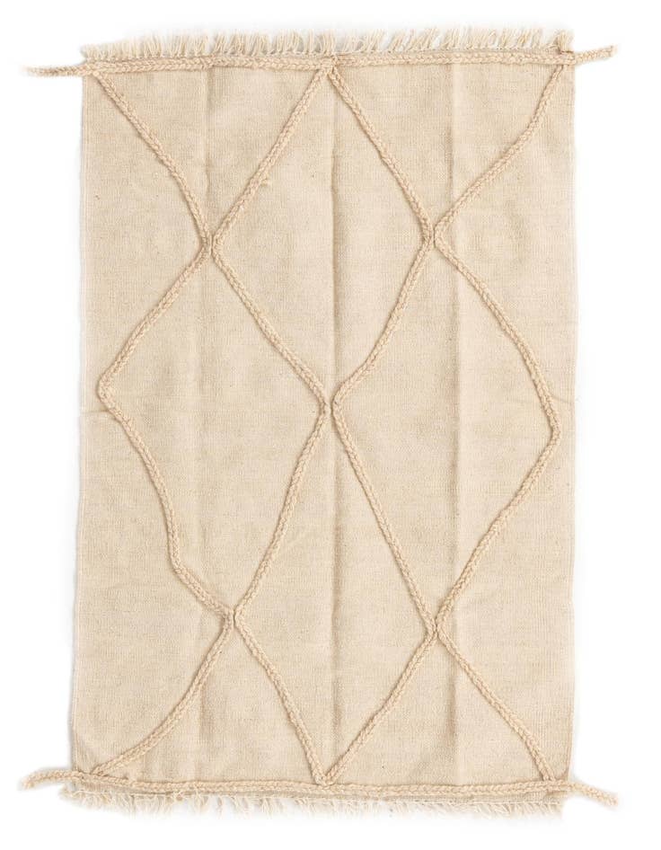 Detail image of 3' 4 x 4' 11 Hand Knotted Moroccan Wool Rug