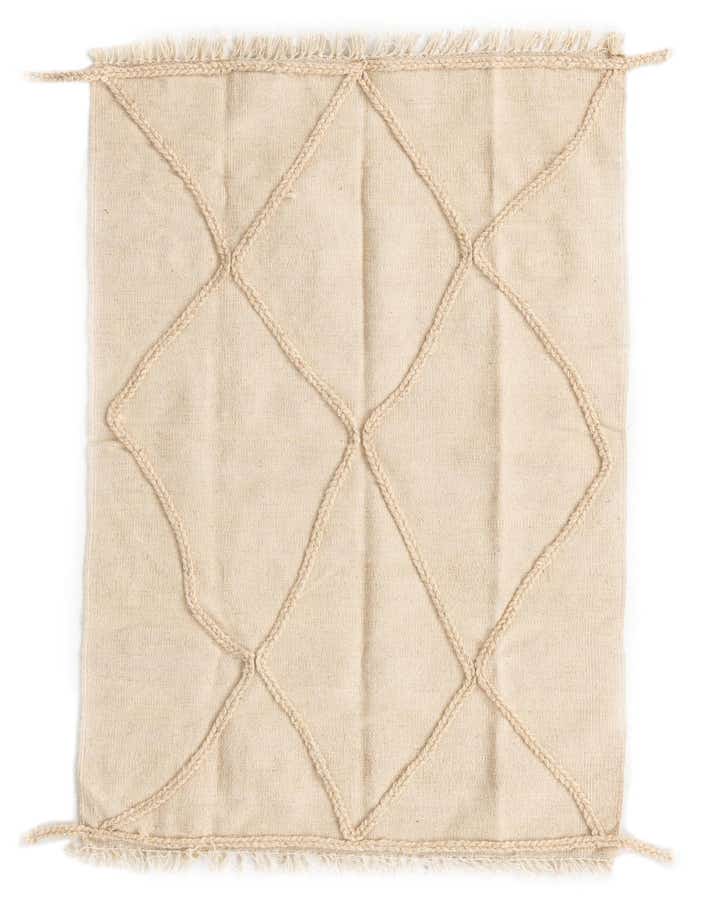 3' 4 x 4' 11 Hand Knotted Moroccan Wool Rug