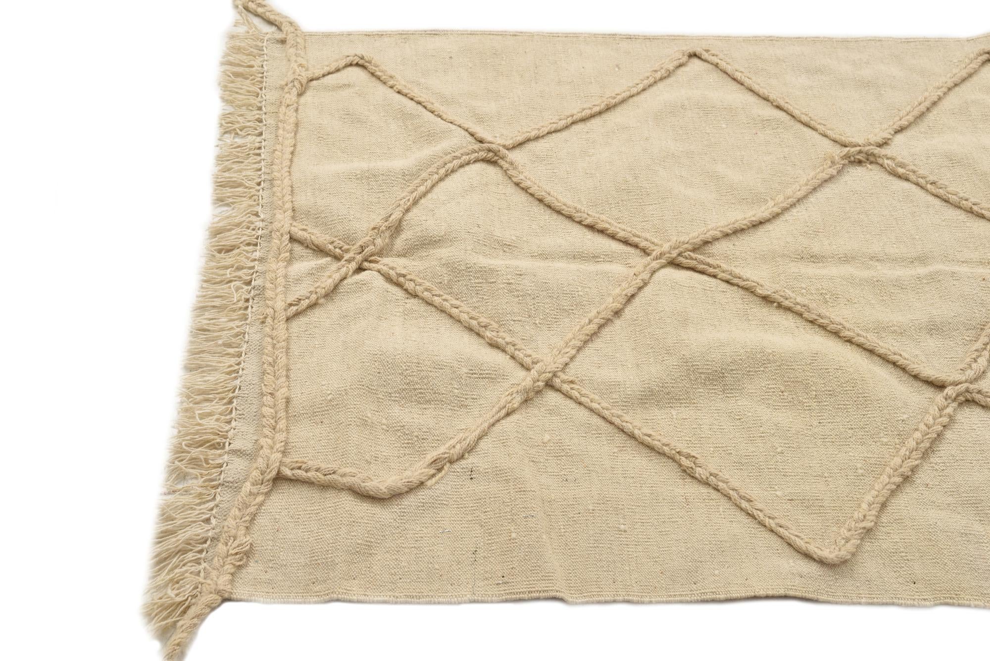 3' 5 x 5' 1 Hand Knotted Moroccan Wool Rug