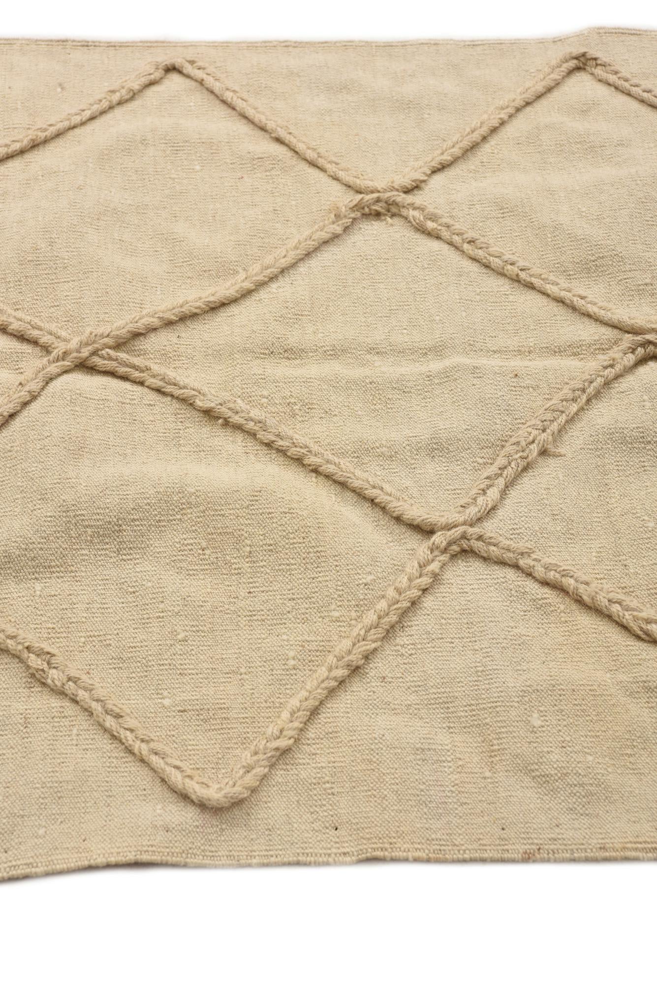 3' 5 x 5' 1 Hand Knotted Moroccan Wool Rug