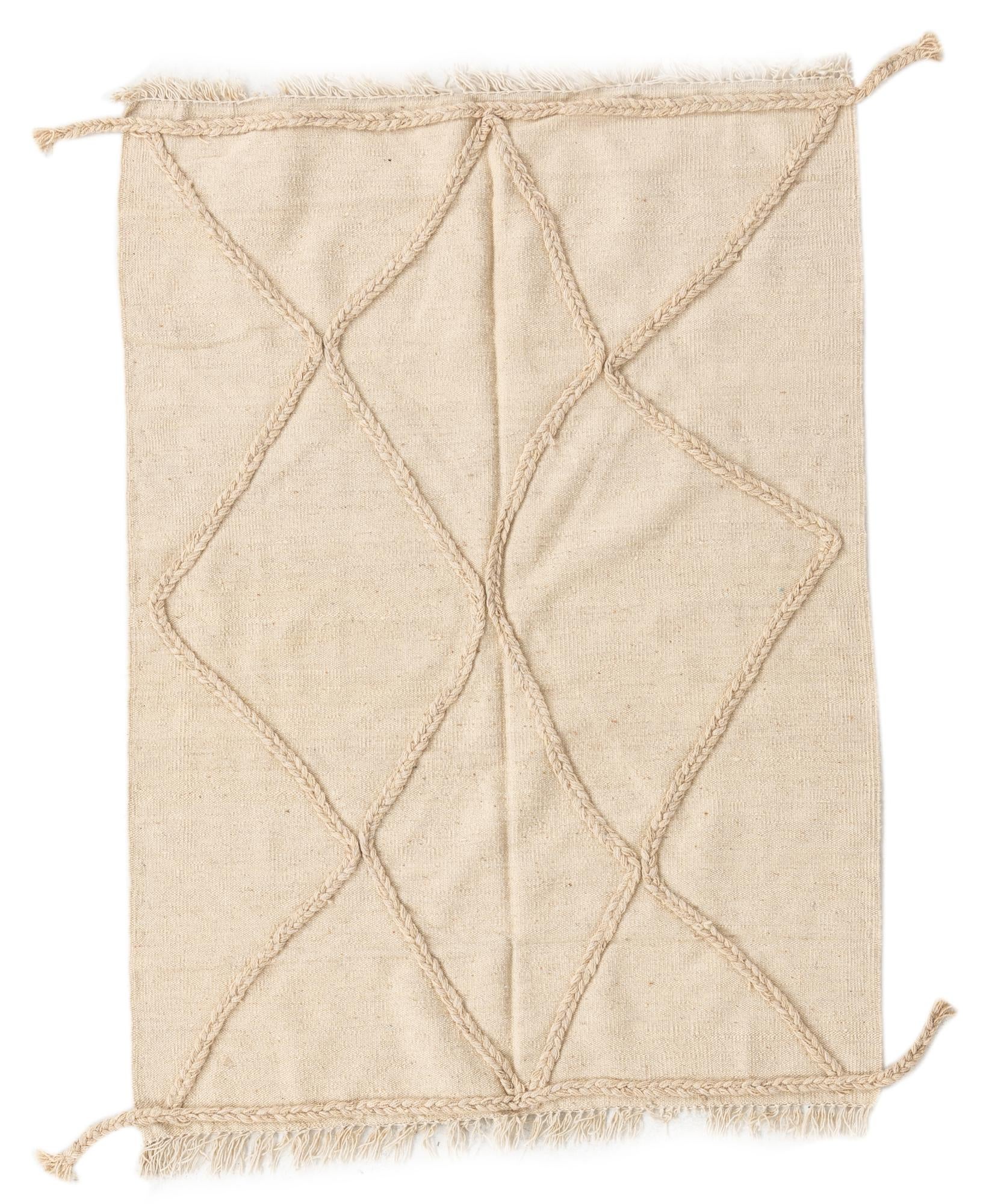 3' 7 x 4' 10 Hand Knotted Moroccan Wool Rug