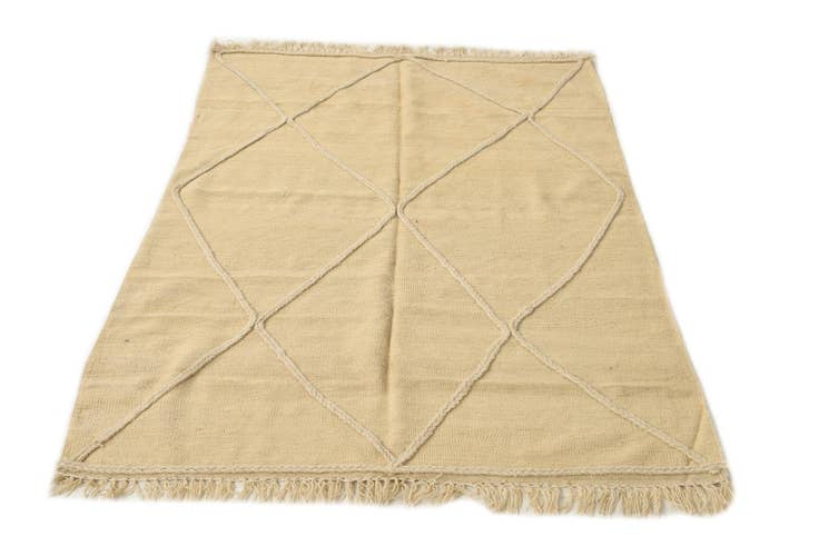 Detail image of 4' 1 x 6' 1 Hand Knotted Moroccan Wool Rug