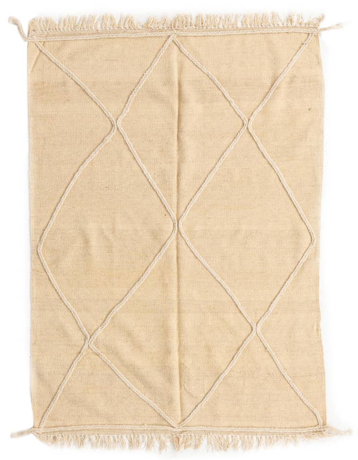 Detail image of 4' 1 x 6' 1 Hand Knotted Moroccan Wool Rug
