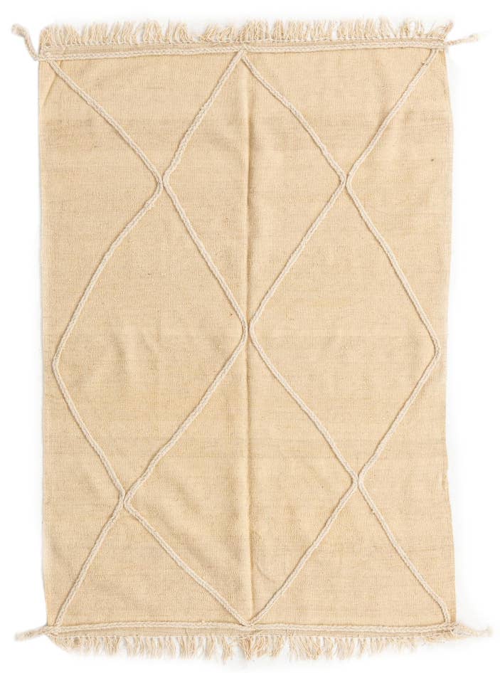 Detail image of 4' 1 x 6' 1 Hand Knotted Moroccan Wool Rug