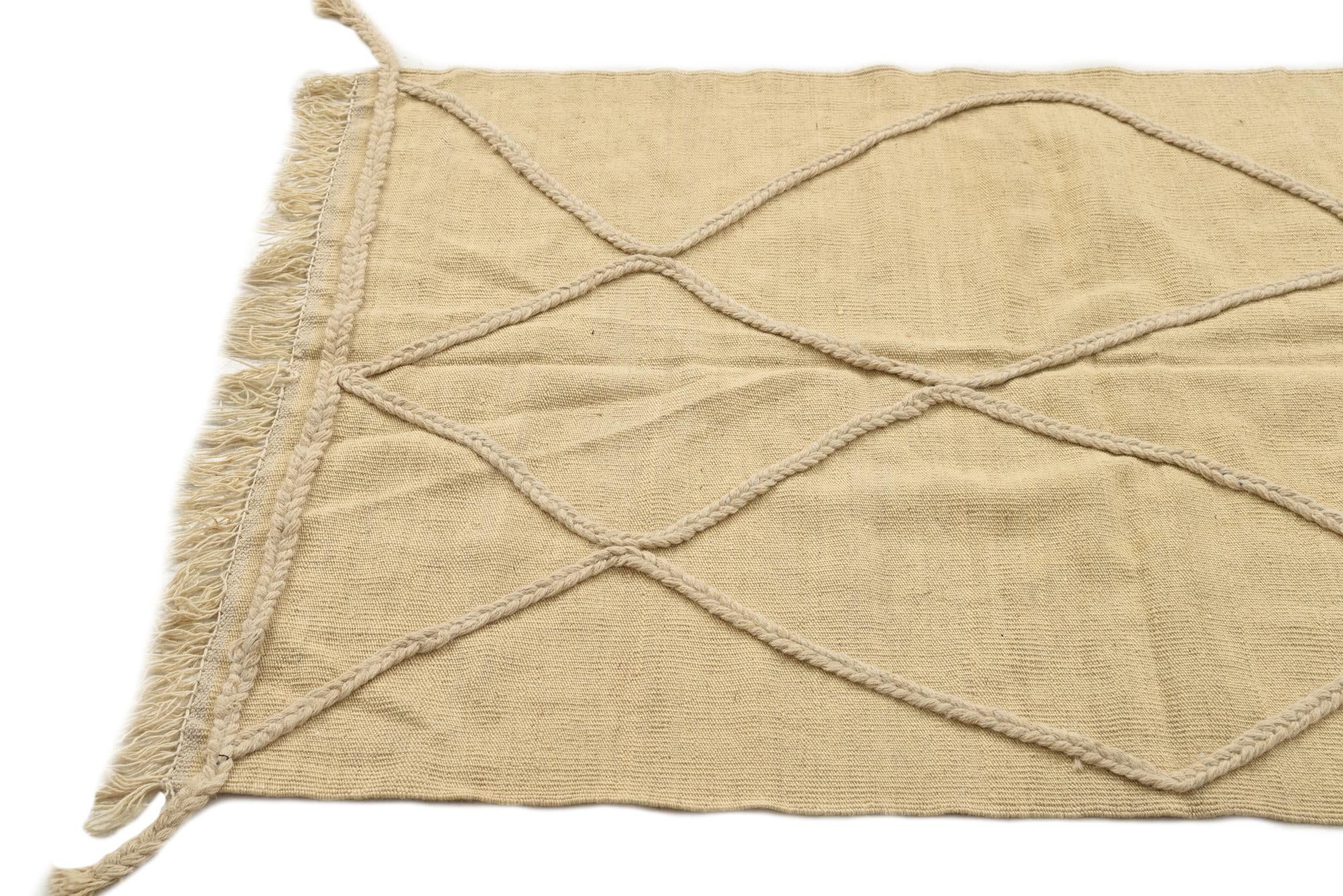 3' 5 x 4' 11 Hand Knotted Moroccan Wool Rug