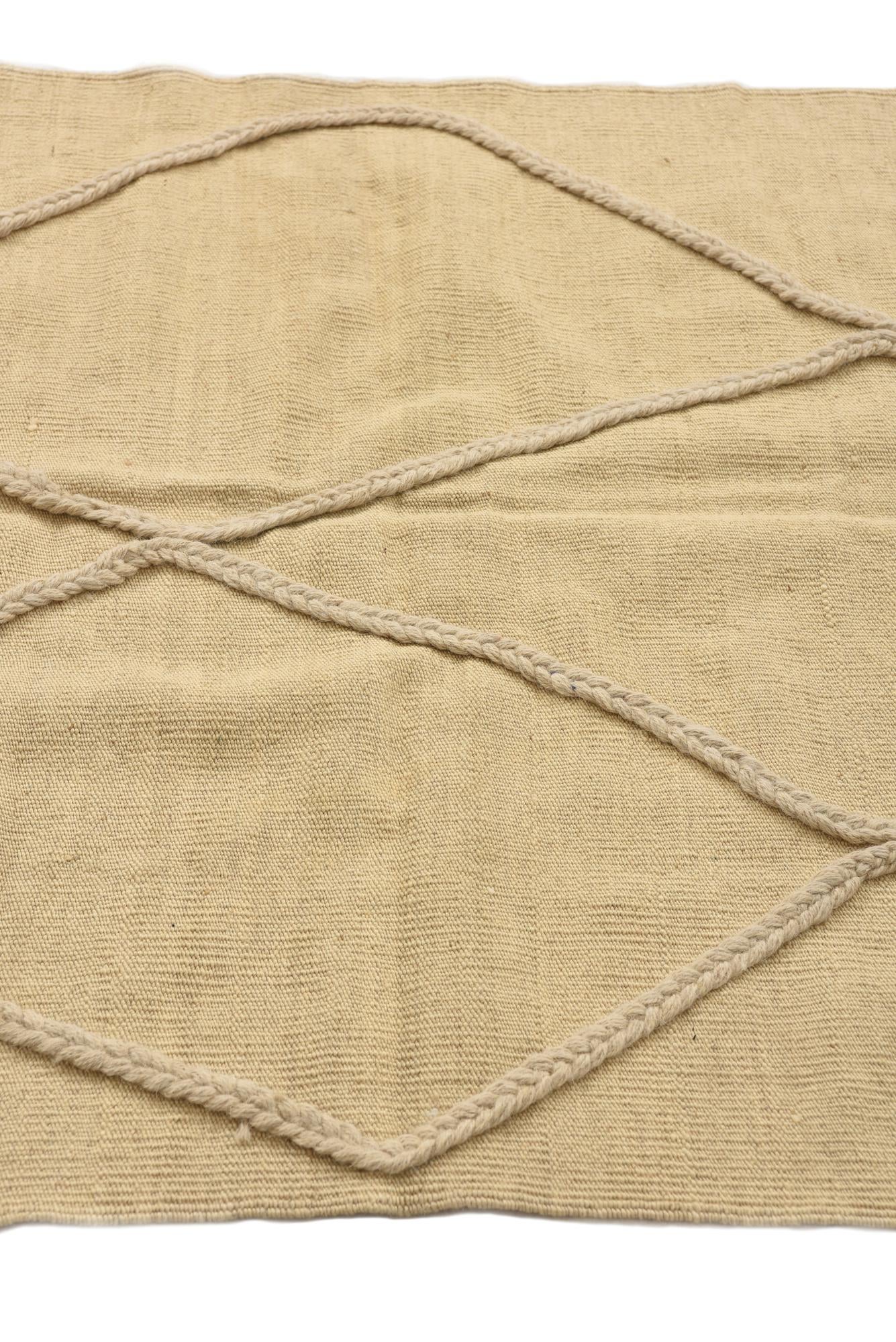 3' 5 x 4' 11 Hand Knotted Moroccan Wool Rug