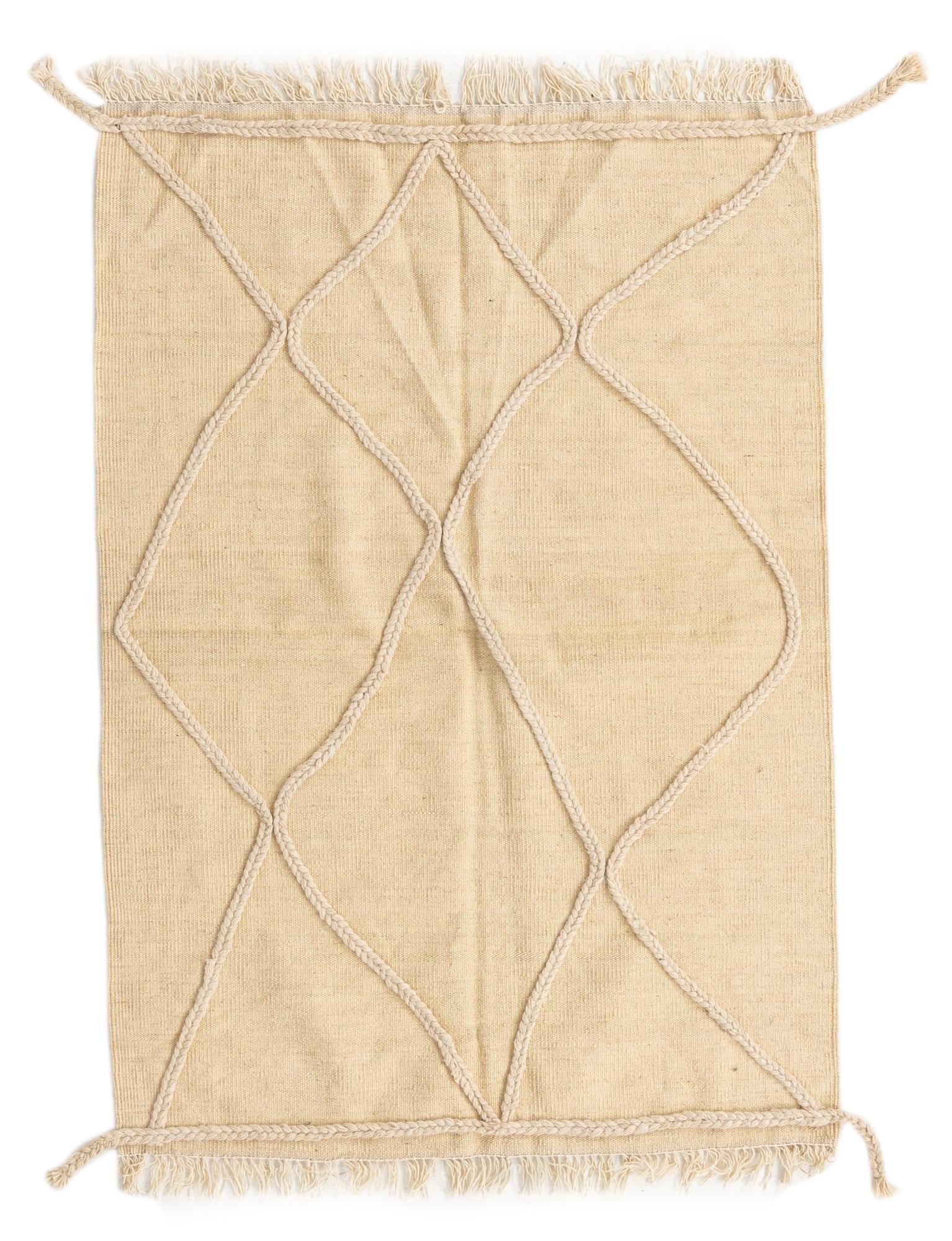 3' 5 x 4' 11 Hand Knotted Moroccan Wool Rug