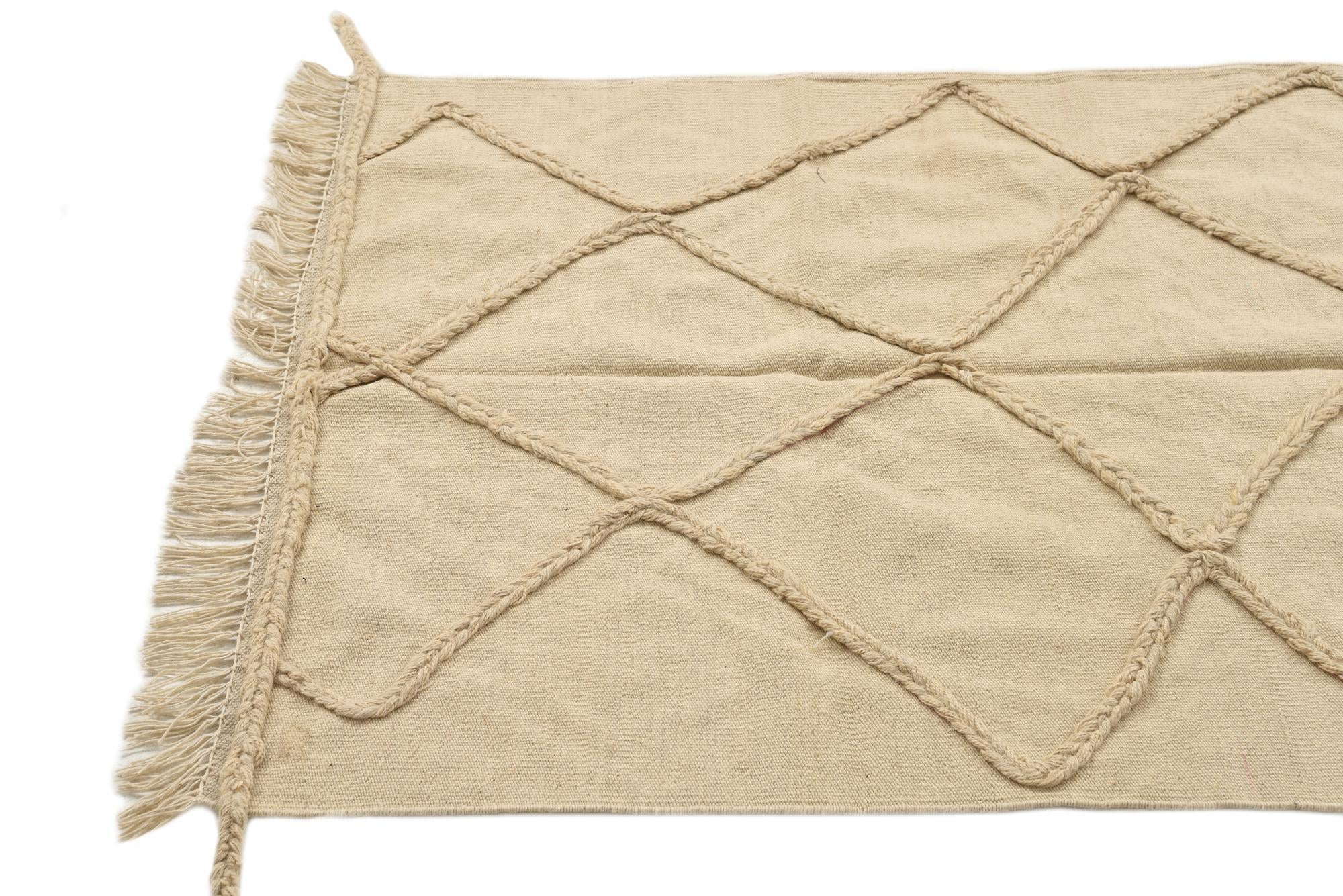 3' 6 x 5' Hand Knotted Moroccan Wool Rug