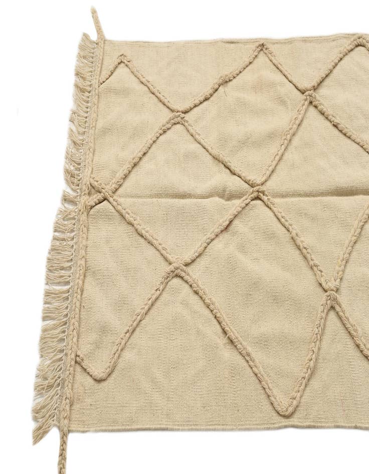 Detail image of 3' 6 x 5'  Hand Knotted Moroccan Wool Rug