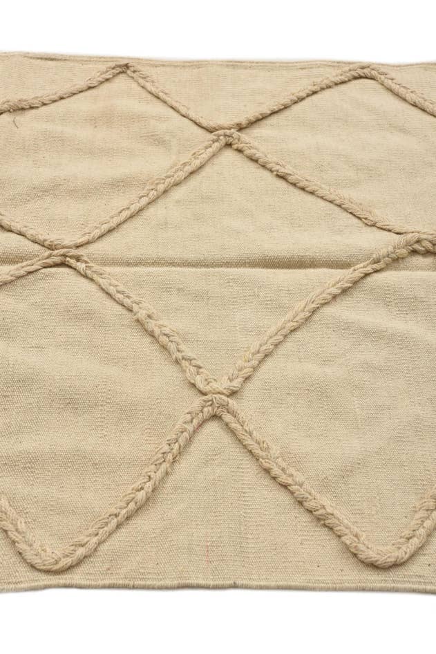 Detail image of 3' 6 x 5' Hand Knotted Moroccan Wool Rug