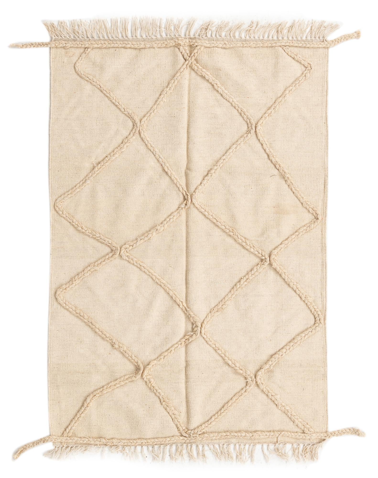 3' 6 x 5' Hand Knotted Moroccan Wool Rug