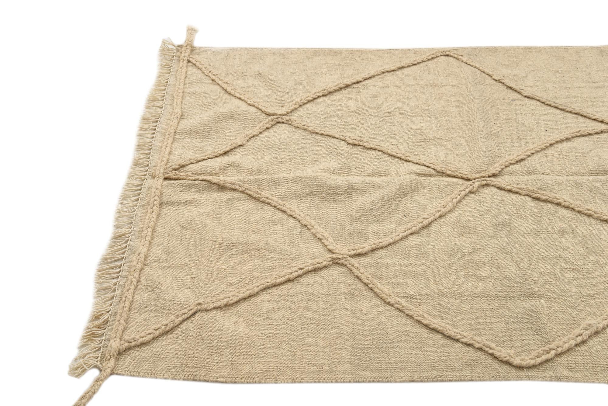 3' 7 x 4' 10 Hand Knotted Moroccan Wool Rug