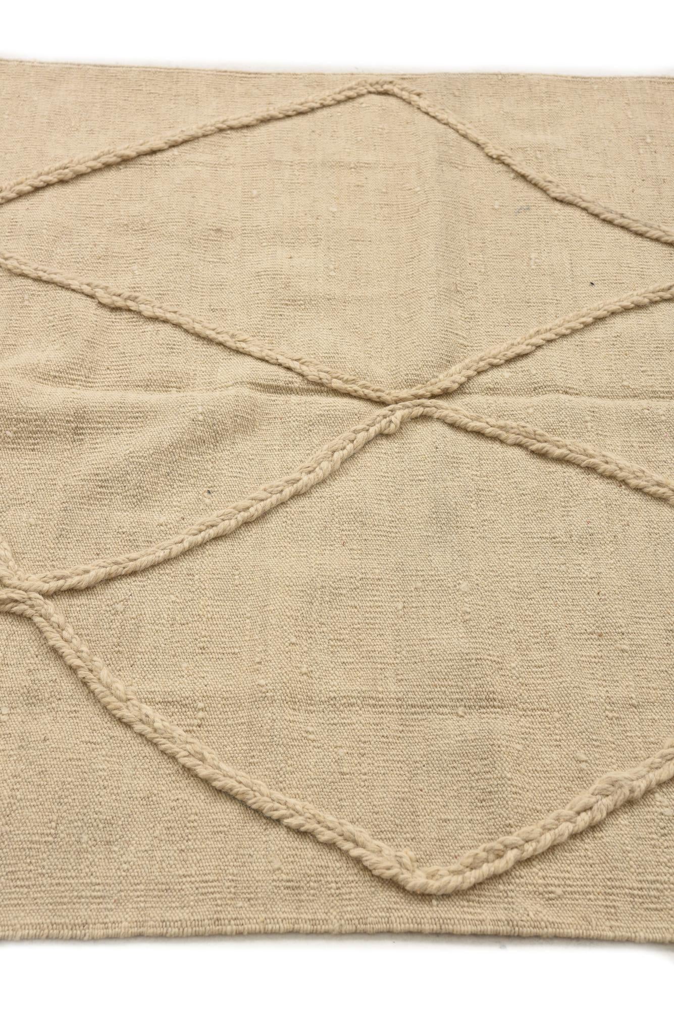 3' 7 x 4' 10 Hand Knotted Moroccan Wool Rug