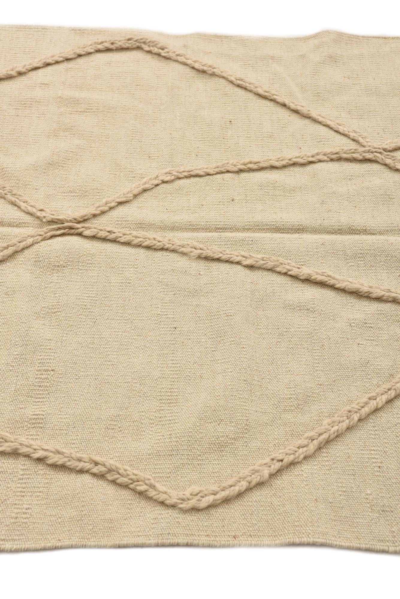 3' 4 x 5' 1 Hand Knotted Moroccan Wool Rug