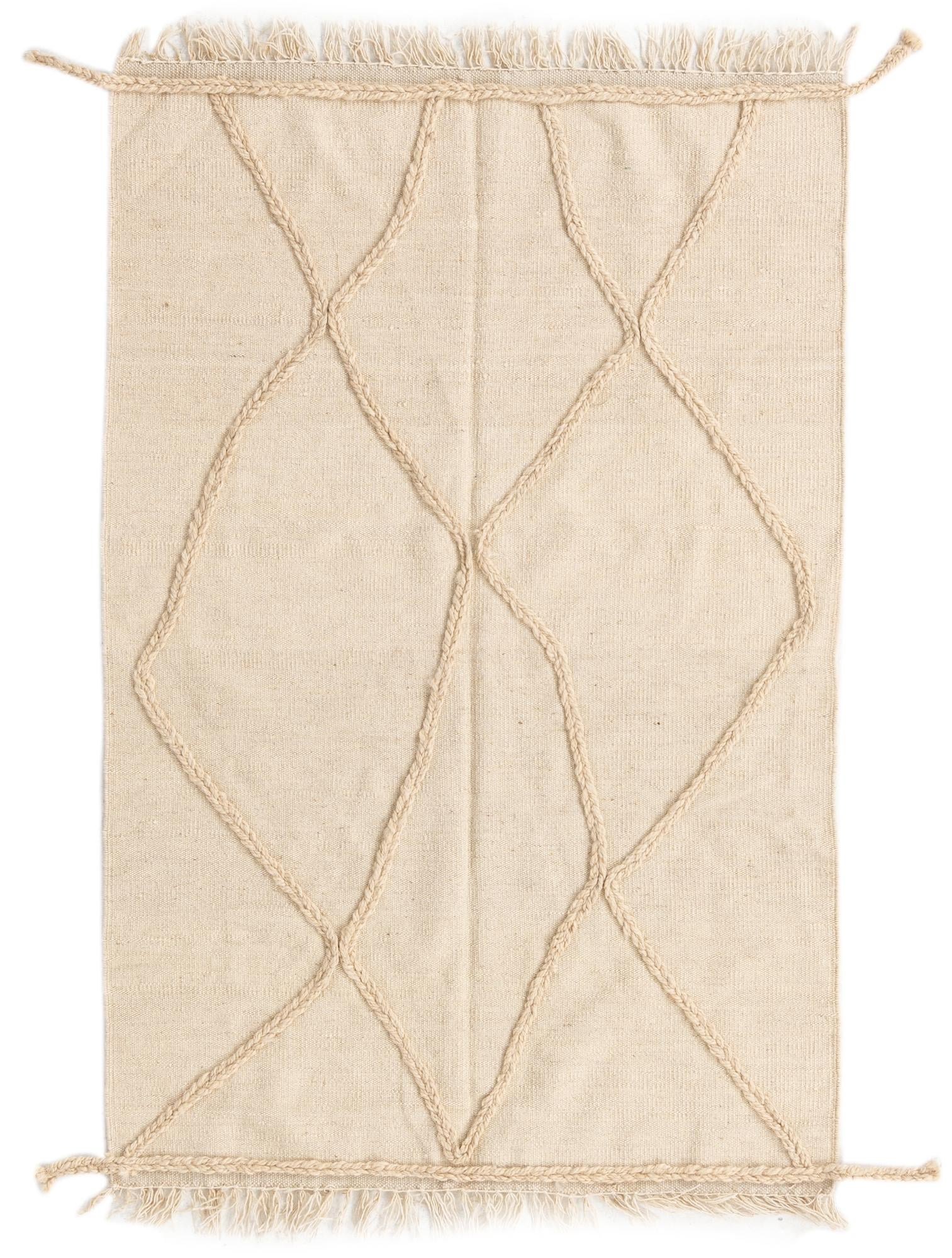 3' 4 x 5' 1 Hand Knotted Moroccan Wool Rug
