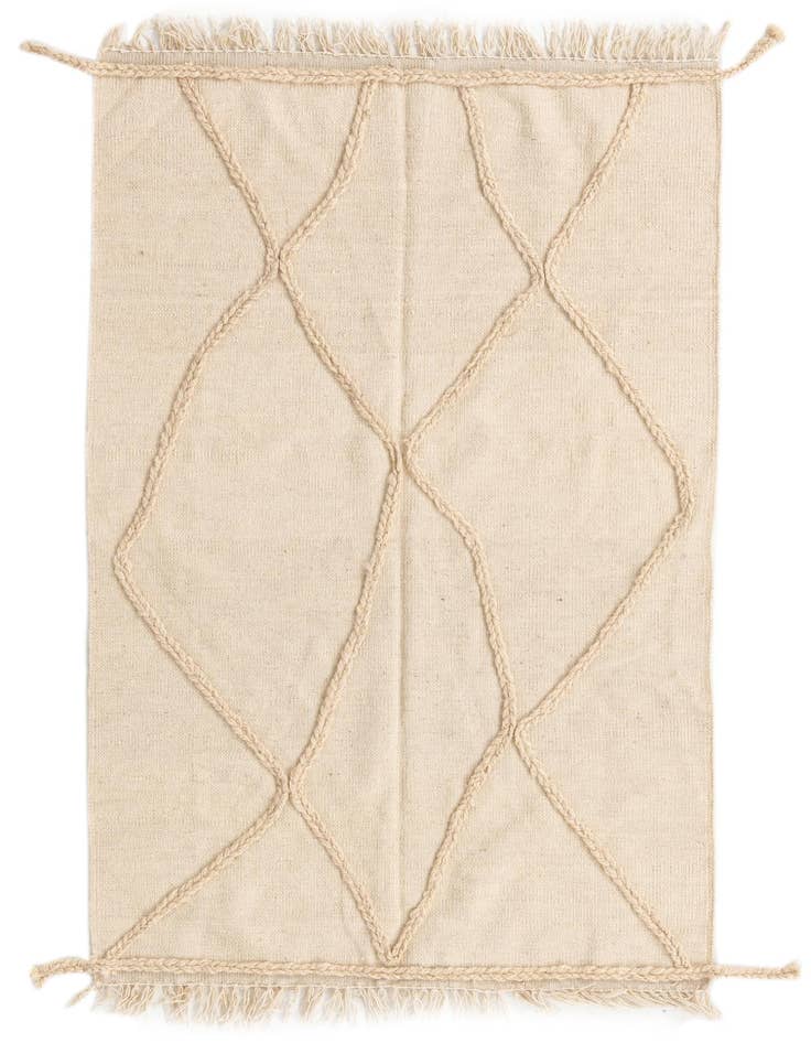 Detail image of 3' 4 x 5' 1 Hand Knotted Moroccan Wool Rug