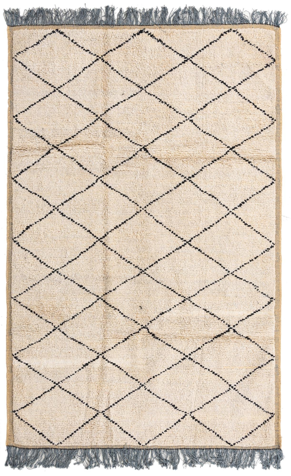 5' 9 x 9' 4 Hand Knotted Moroccan Wool Rug