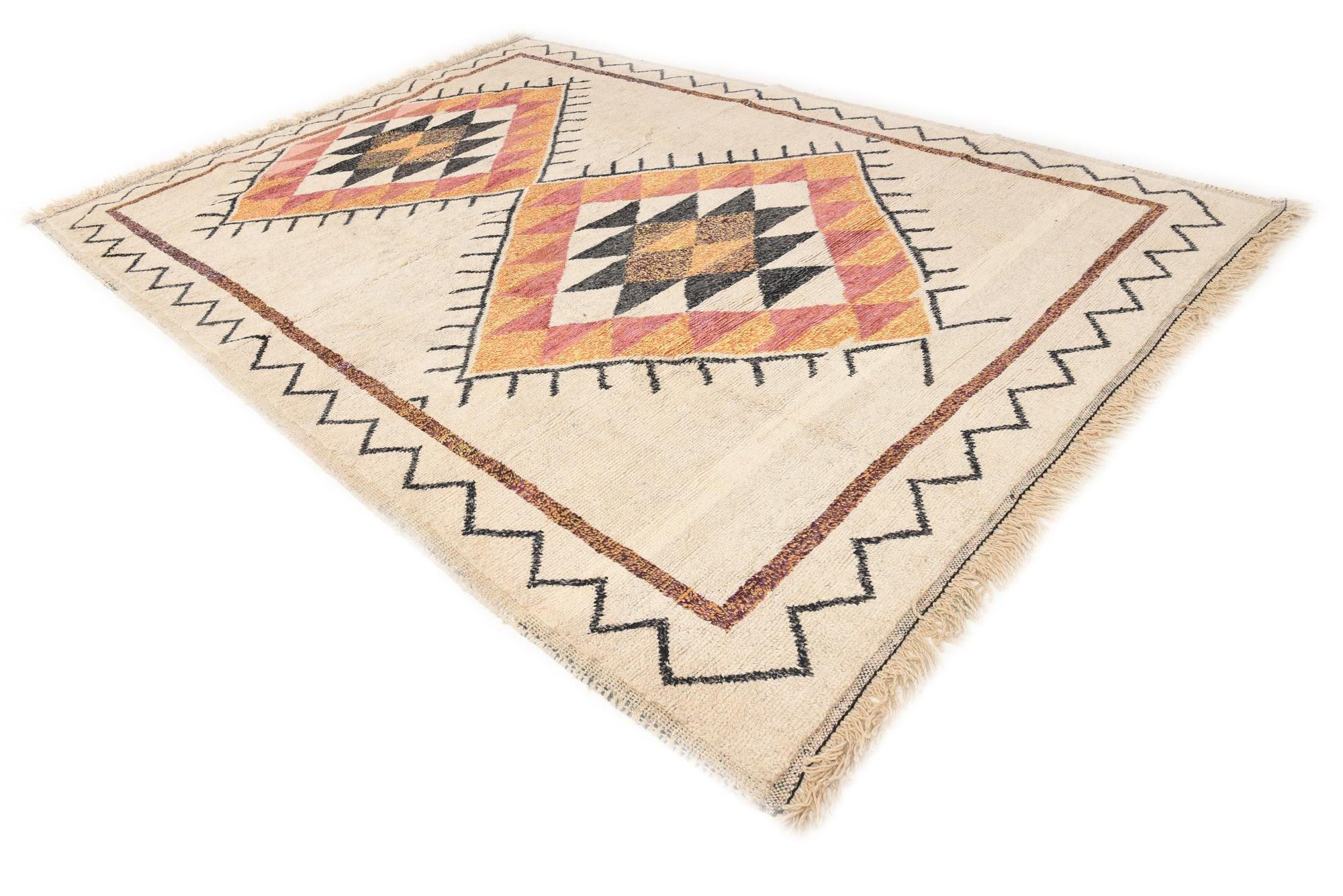 9' 4 x 13' 2 Hand Knotted Moroccan Wool Rug