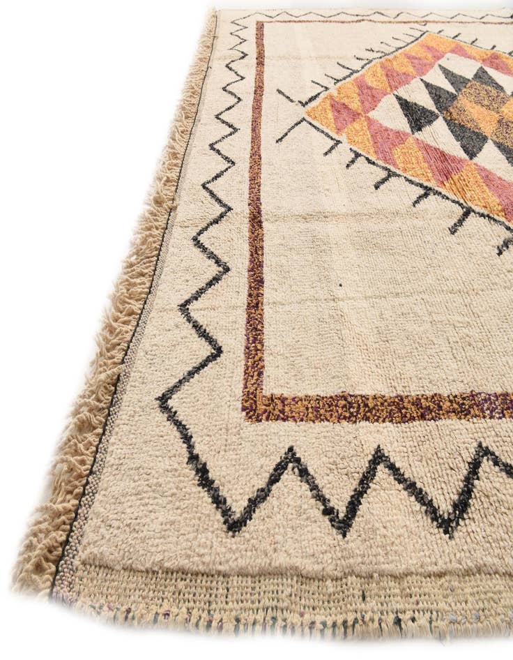 Detail image of 9' 4 x 13' 2  Hand Knotted Moroccan Wool Rug