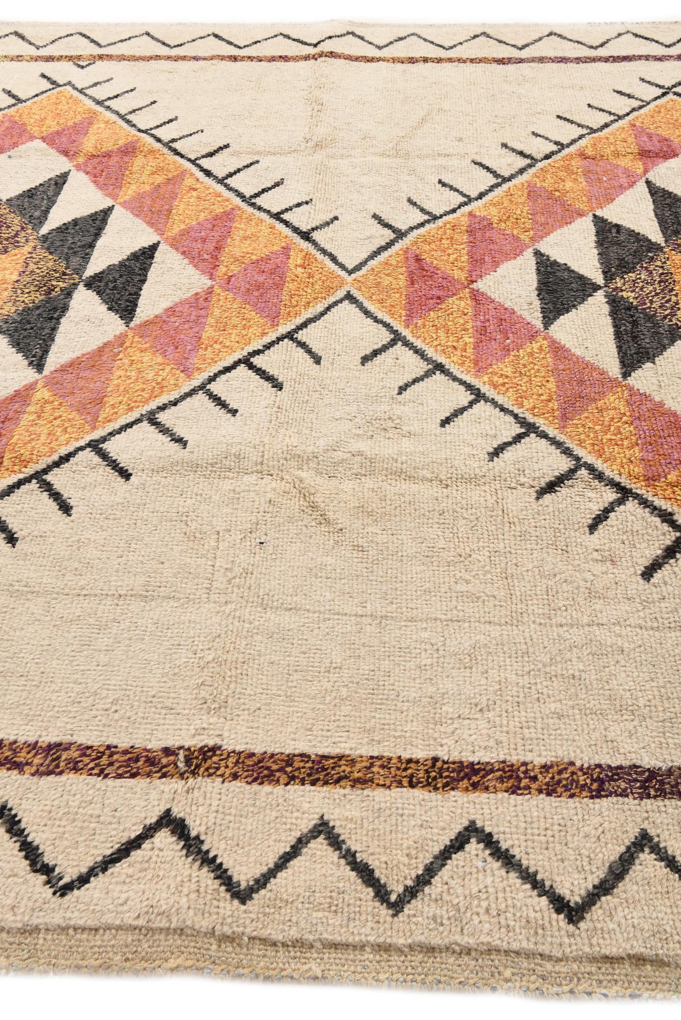 9' 4 x 13' 2 Hand Knotted Moroccan Wool Rug