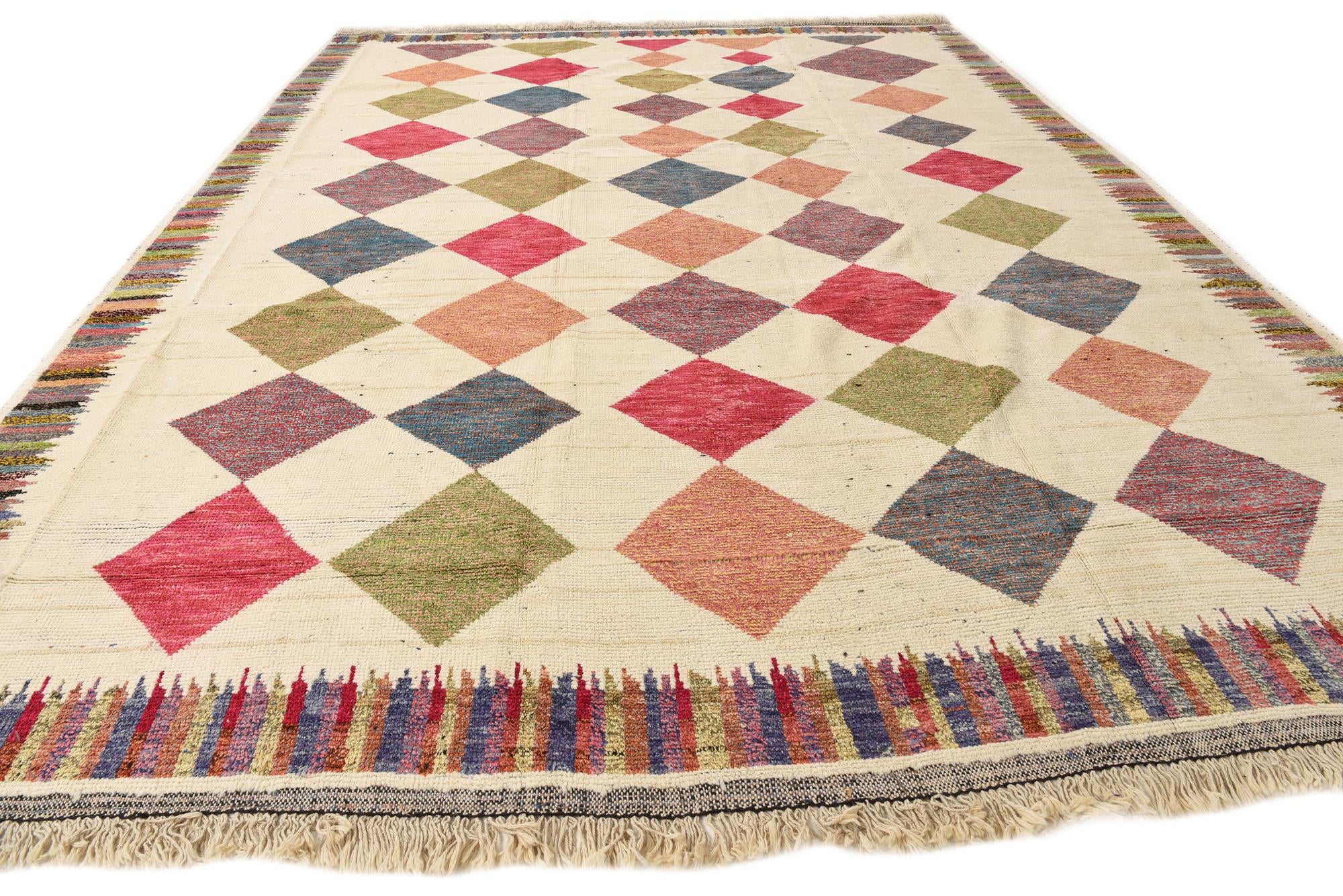 12' x 15' 9 Hand Knotted Moroccan Wool Rug