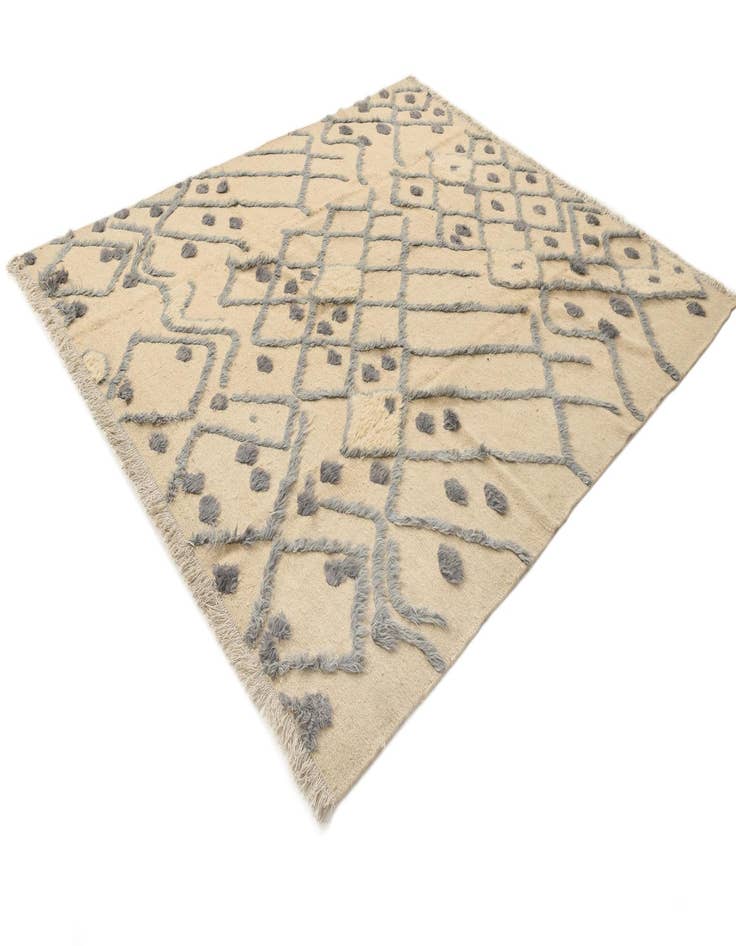 Detail image of 8' 2 x 9' 4 Hand Knotted Moroccan Wool Rug