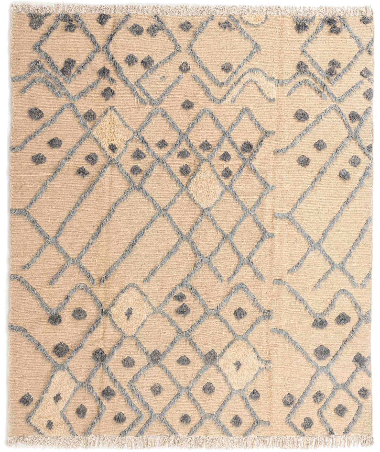 8' 2 x 9' 4 Hand Knotted Moroccan Wool Rug