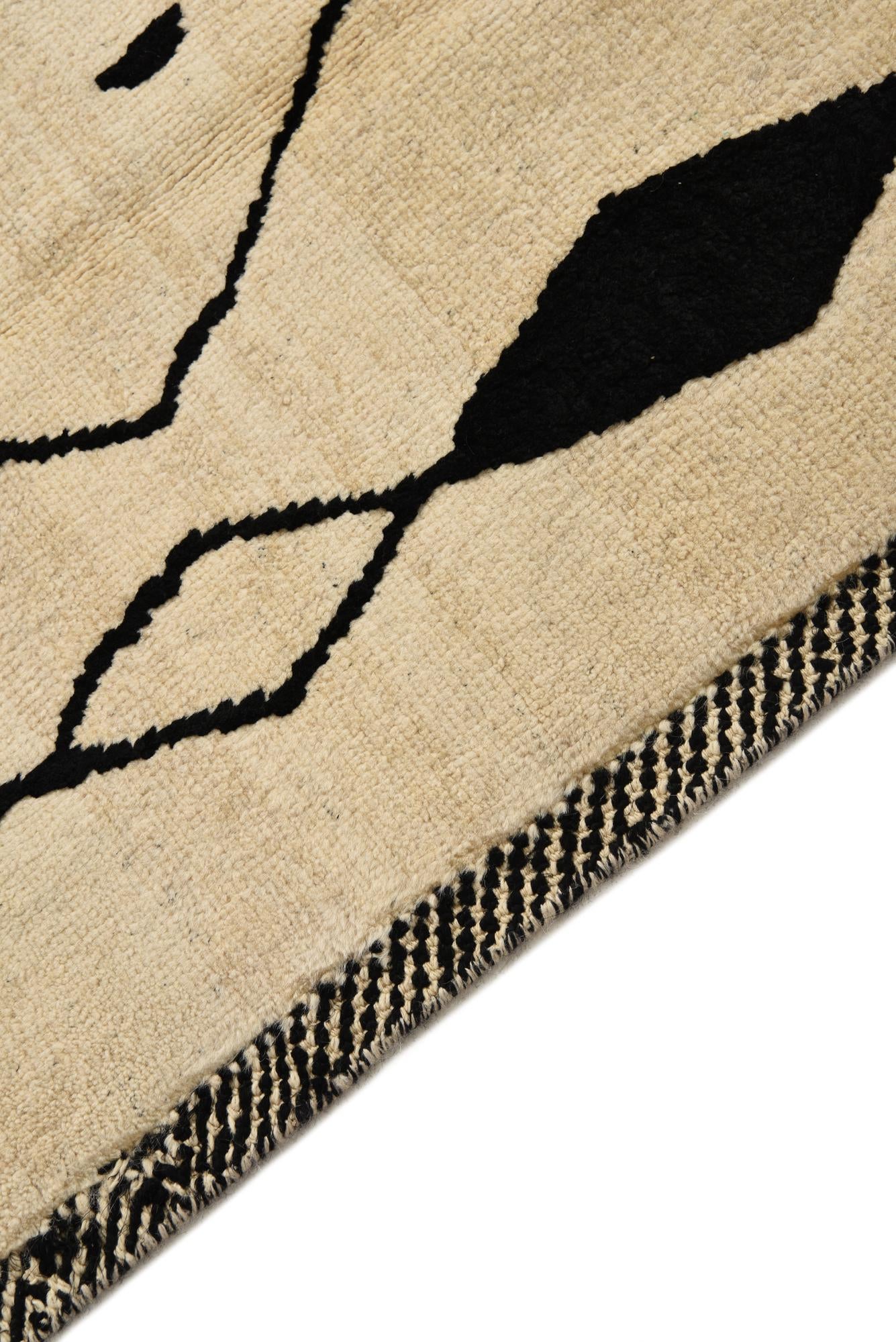 6' 7 x 10' 6 Hand Knotted Moroccan Wool Rug