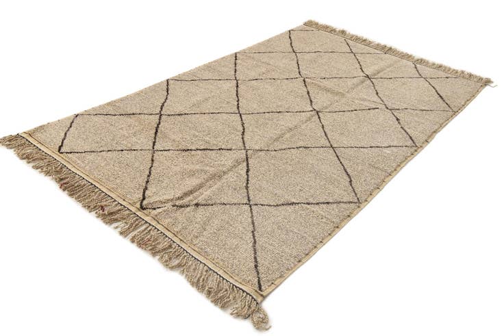 Detail image of 5' 11 x 9' 6 Hand Knotted Moroccan Wool Rug