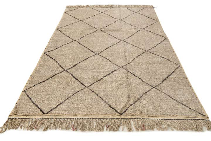 5' 11 x 9' 6 Hand Knotted Moroccan Wool Rug