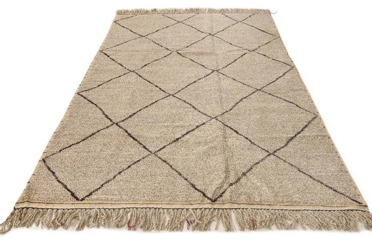 Detail image of 5' 11 x 9' 6 Hand Knotted Moroccan Wool Rug