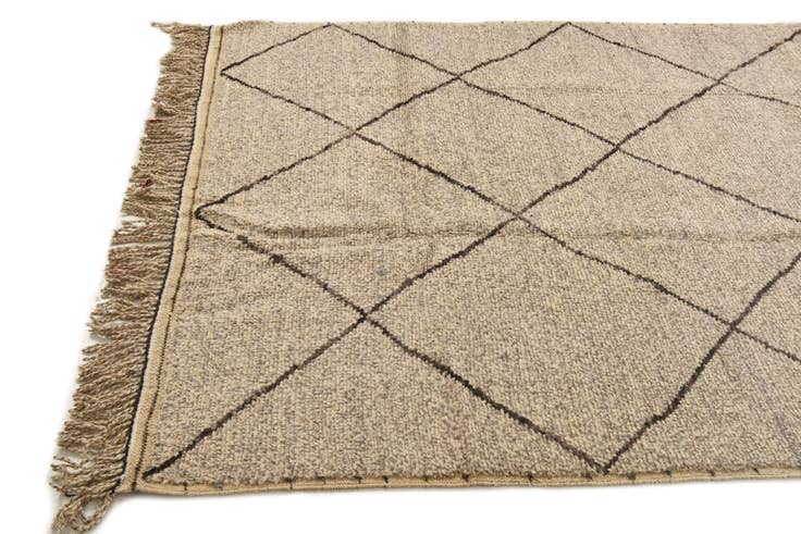 Detail image of 5' 11 x 9' 6 Hand Knotted Moroccan Wool Rug