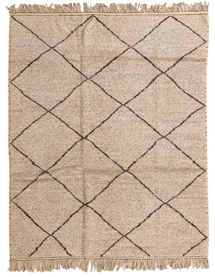 Detail image of 5' 11 x 9' 6 Hand Knotted Moroccan Wool Rug