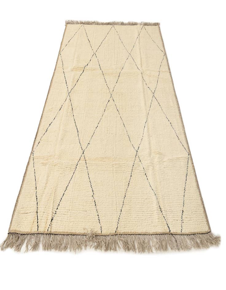 Detail image of 6' 3 x 9' Hand Knotted Moroccan Wool Rug