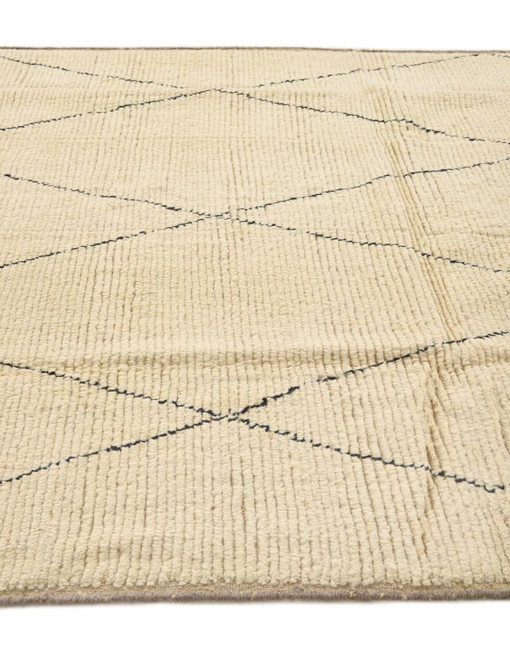 Detail image of 6' 3 x 9' Hand Knotted Moroccan Wool Rug