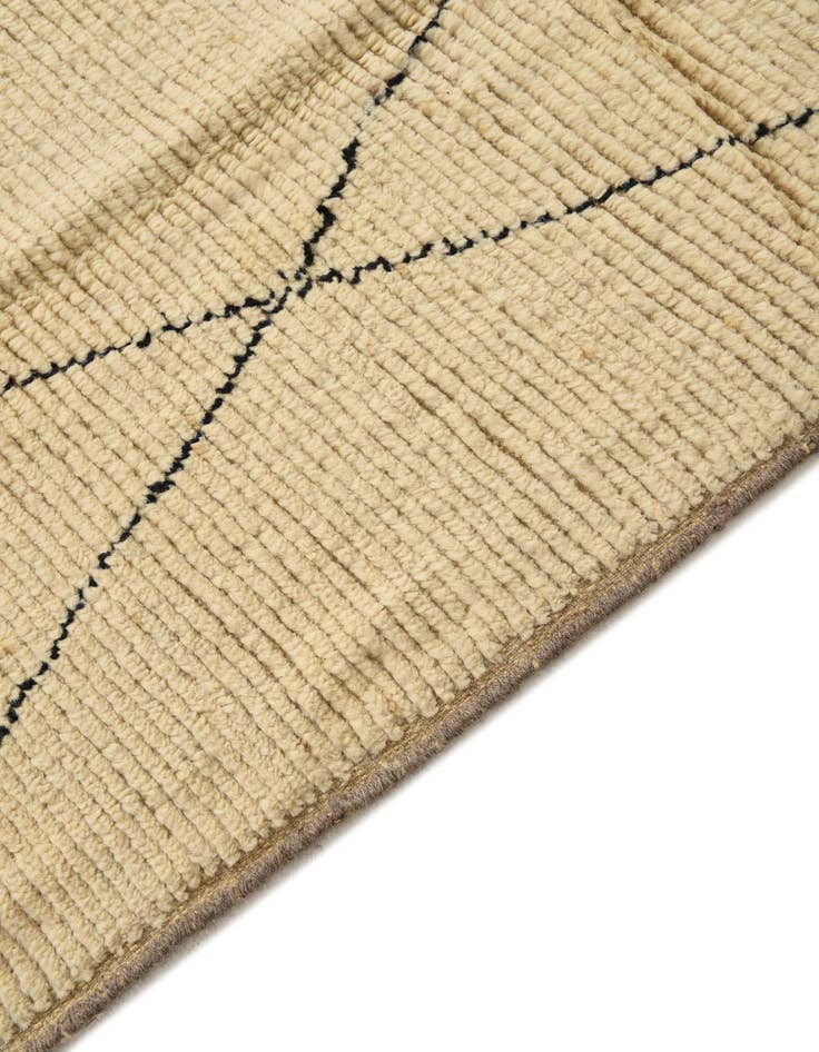 Detail image of 6' 3 x 9'  Hand Knotted Moroccan Wool Rug