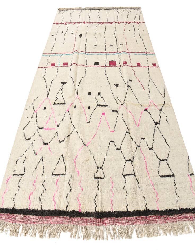 Detail image of 8' x 11' Hand Knotted Moroccan Wool Rug