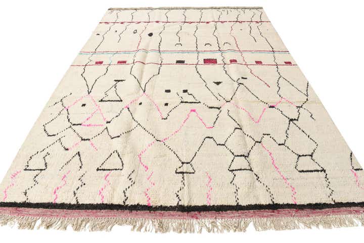 8' x 11' Hand Knotted Moroccan Wool Rug