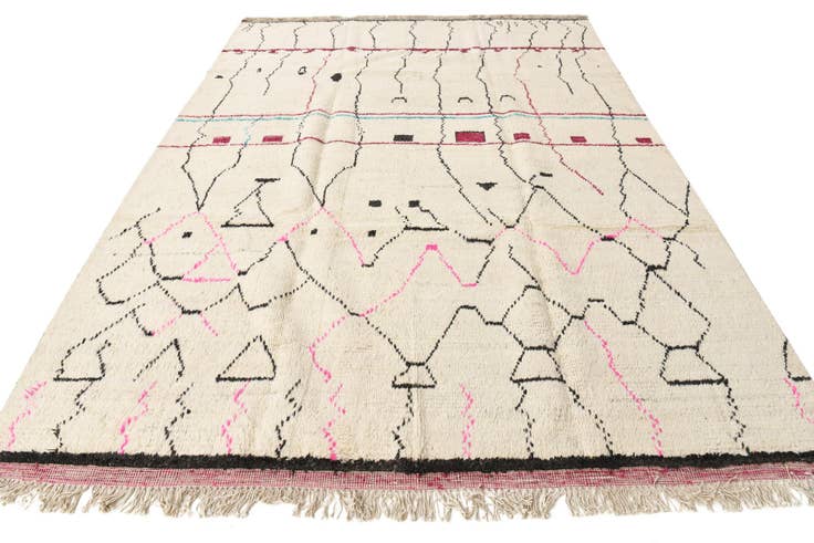 Detail image of 8' x 11' Hand Knotted Moroccan Wool Rug
