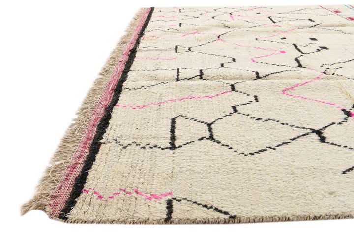 8' x 11' Hand Knotted Moroccan Wool Rug